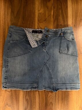 Yest Denim Mini Skirt in Light Blue